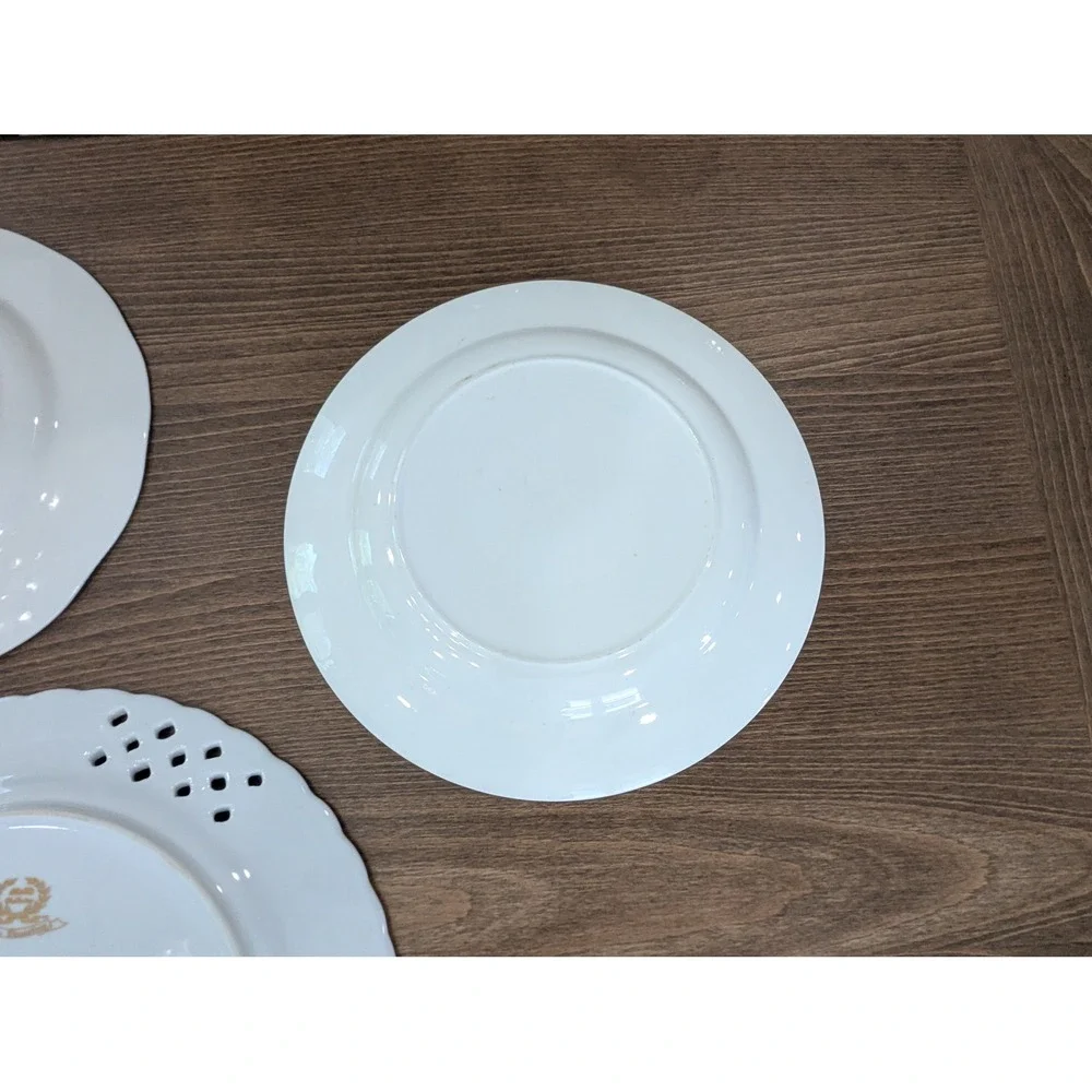 Vintage Blue White Transferware Plate Wall Gallery Set 8pc Mixed Sizes Cobalt